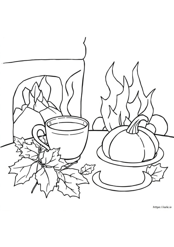 Disegni Autunnali Accoglienti Da Colorare