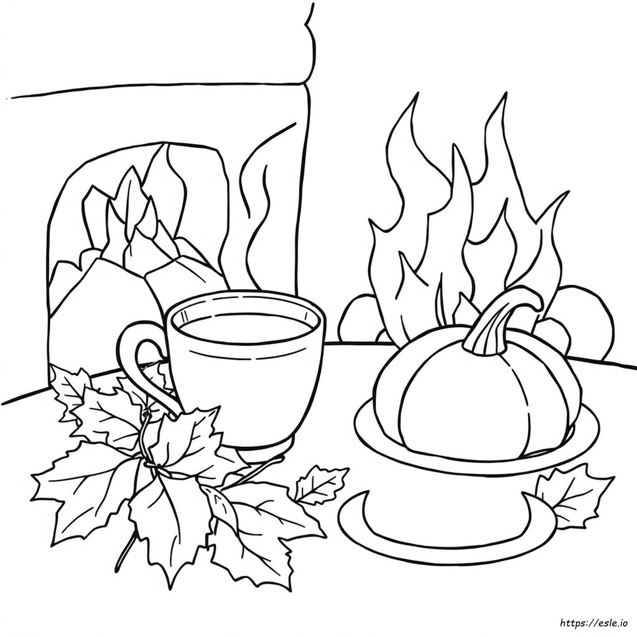 Cozy Autumn Coloring Pages