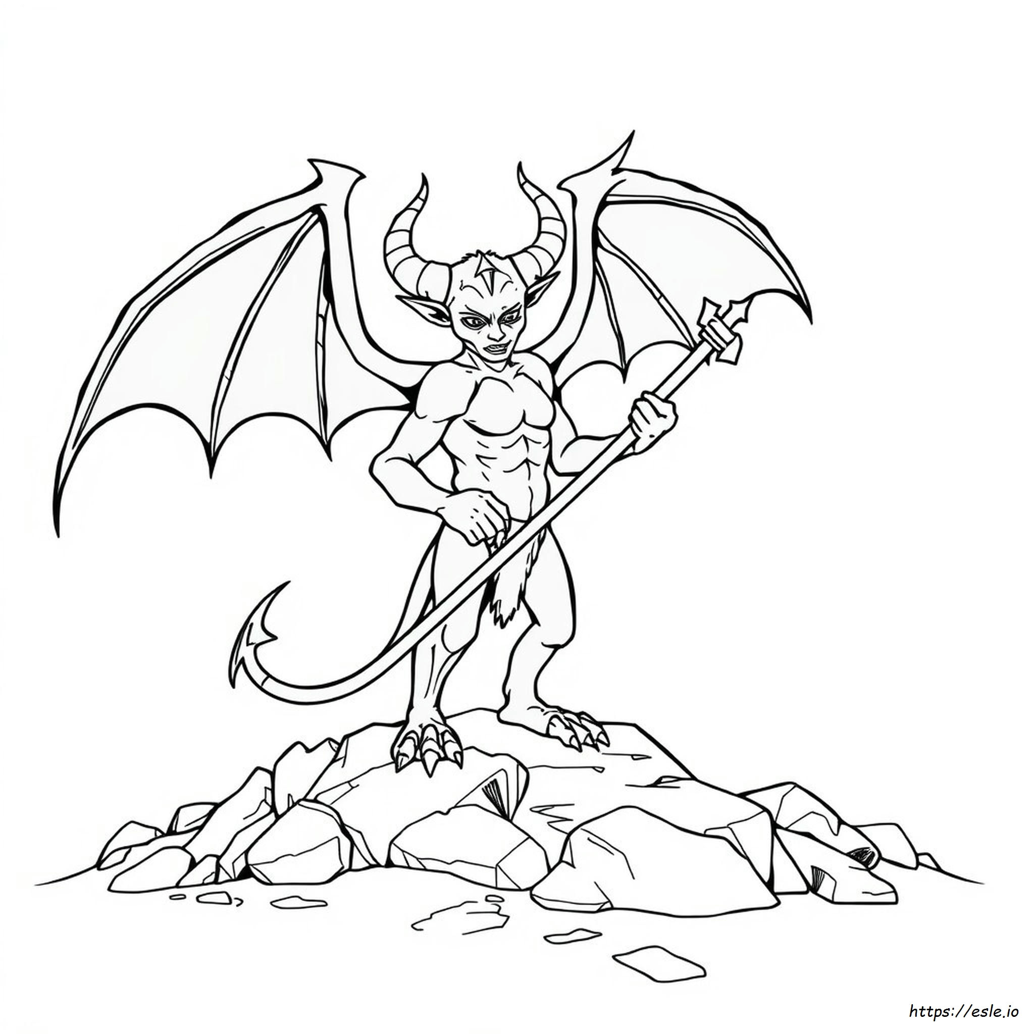 Realistic Demon Coloring Pages