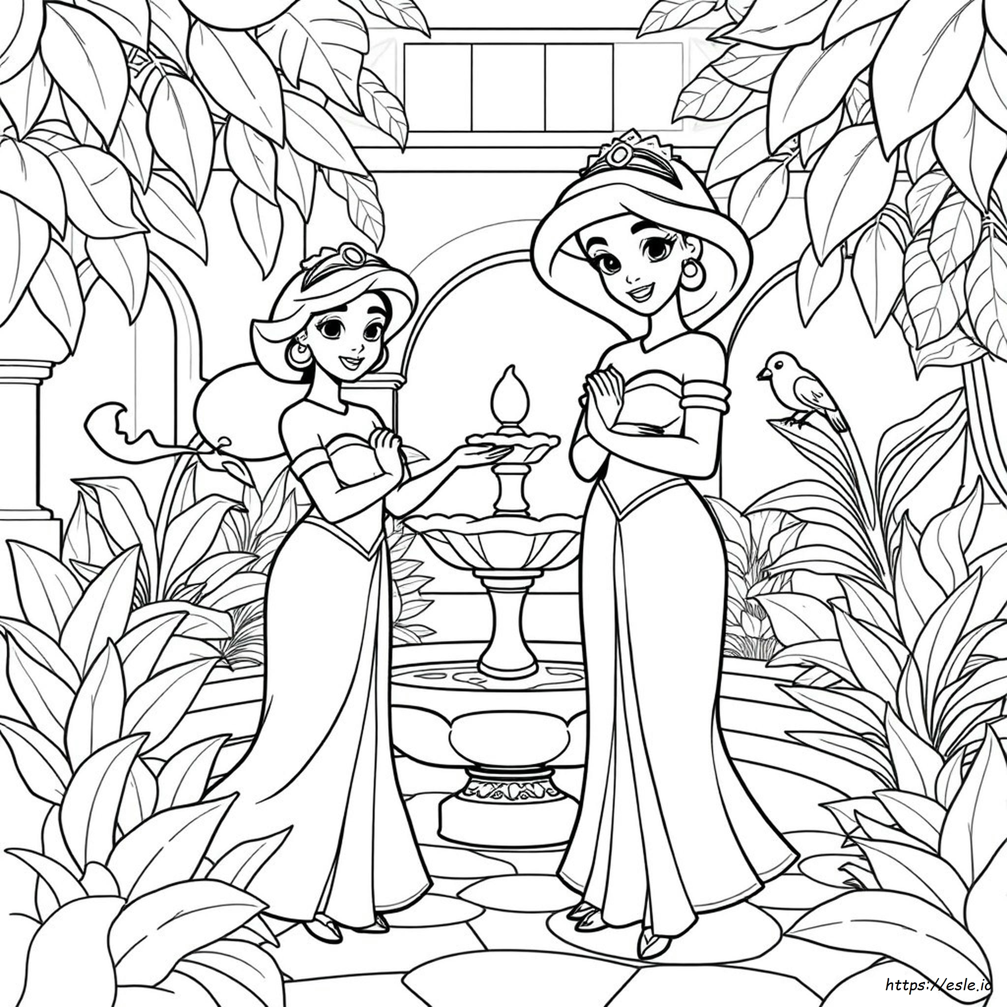 Jasmine Colouring Pages