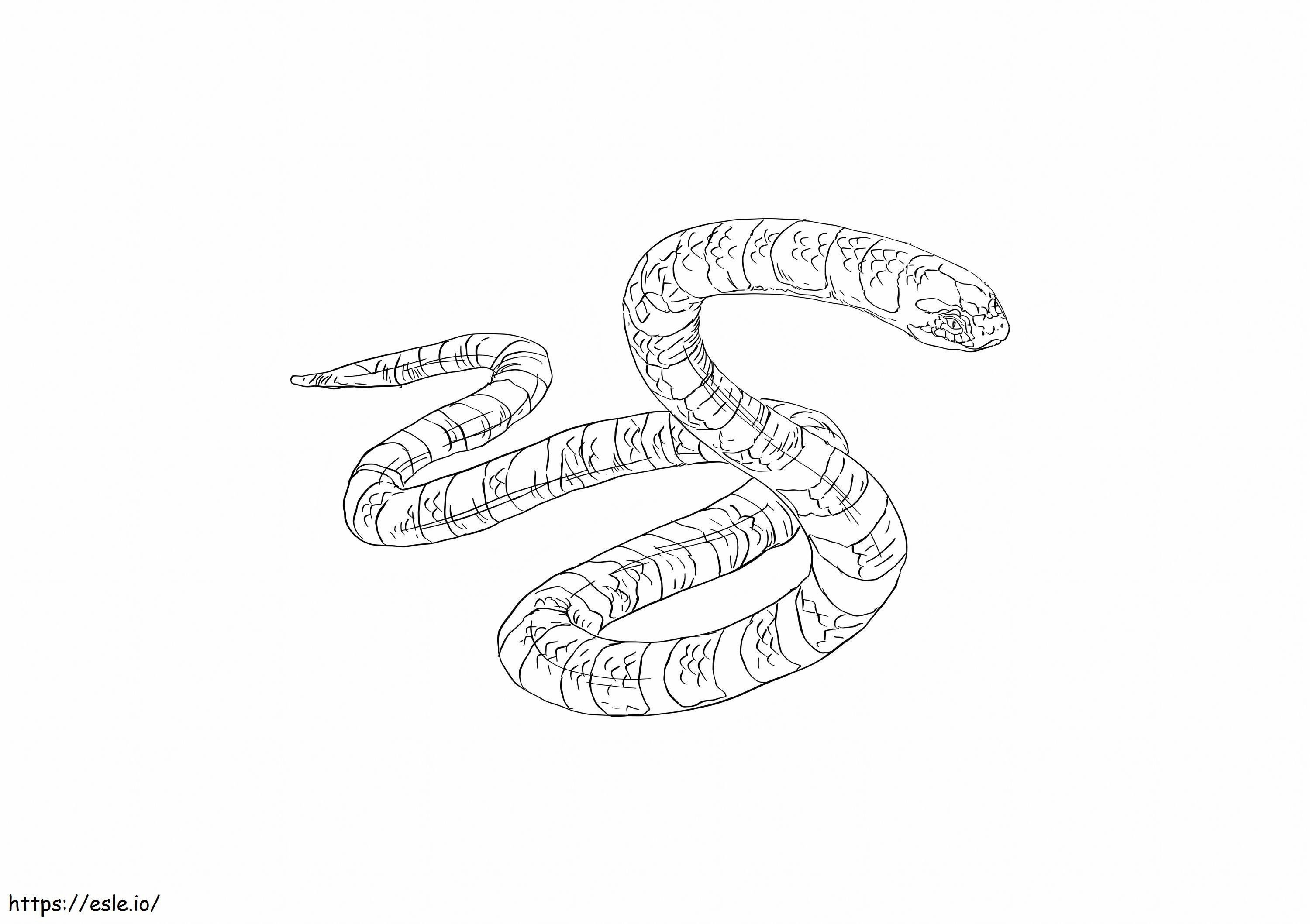 Serpente Marinha Simples para colorir