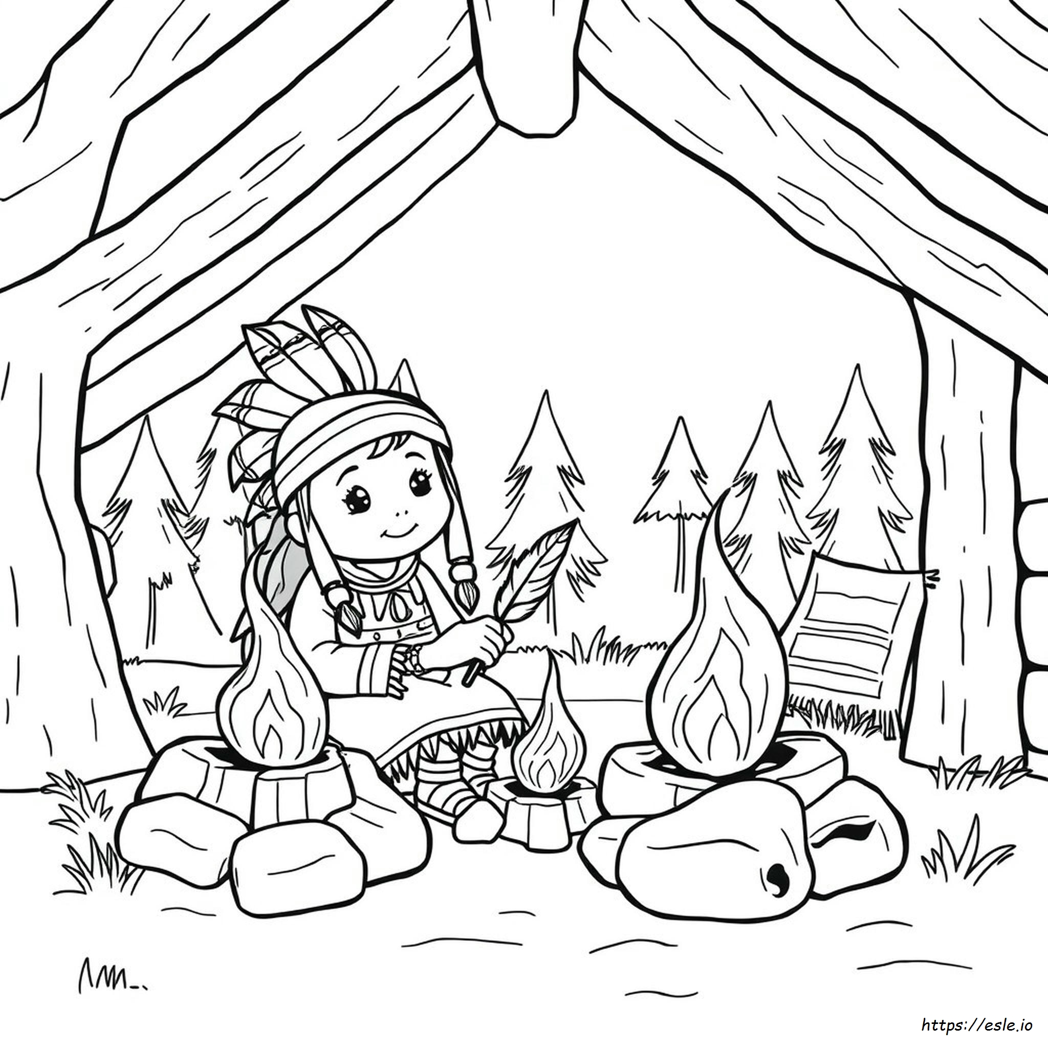 Native American Coloring Pages For Elementary Students