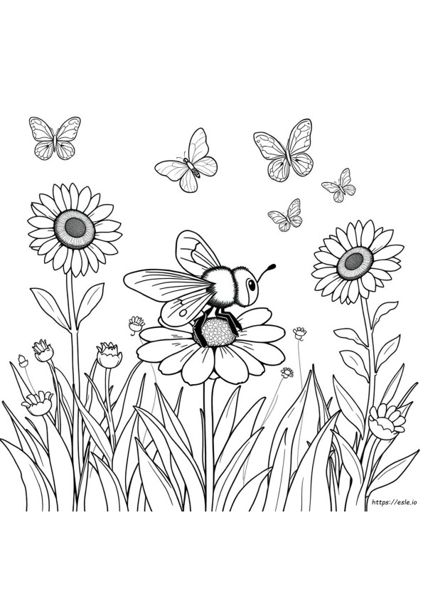 Páginas Para Colorear De Abejas Imprimibles