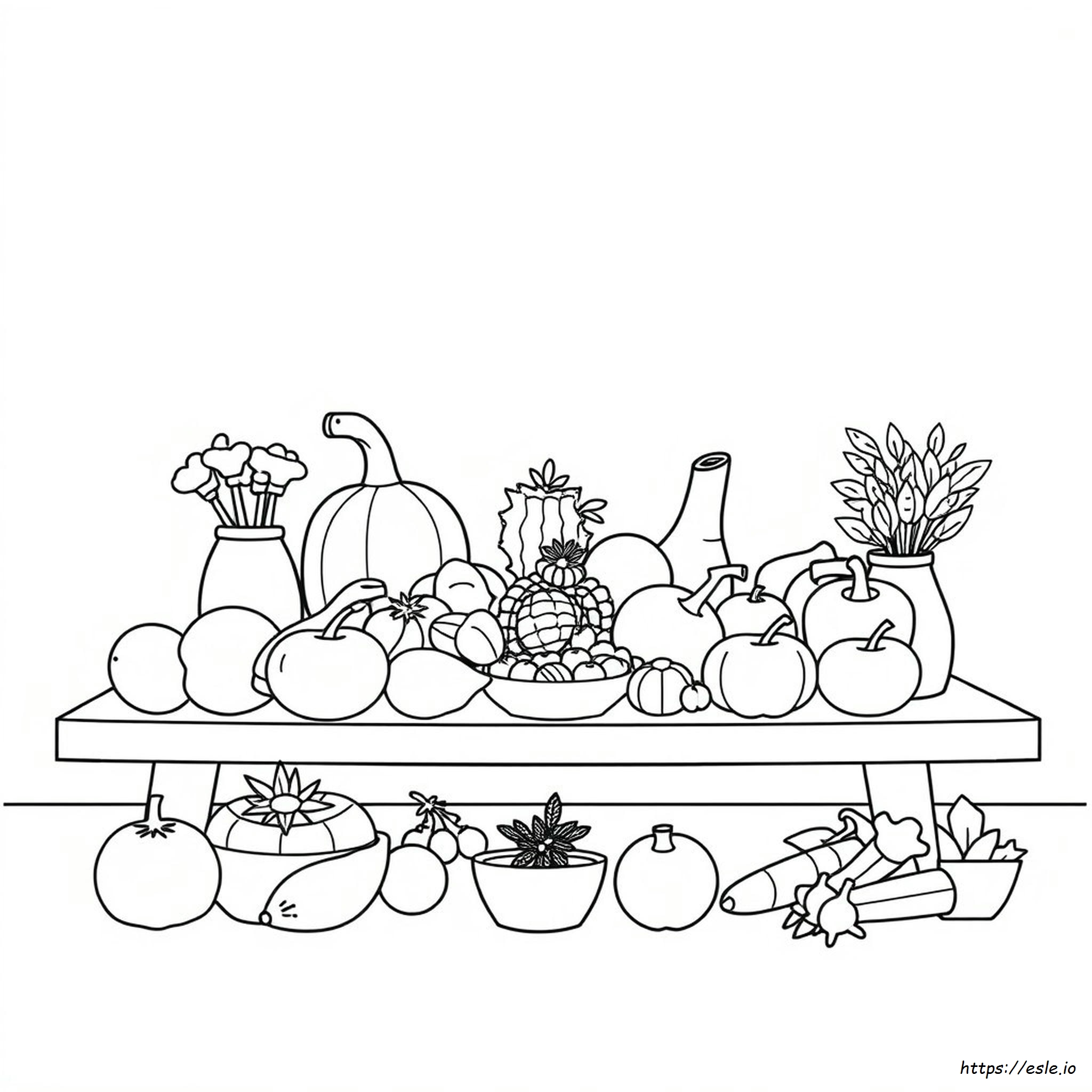 Healthy Food Colouring Page