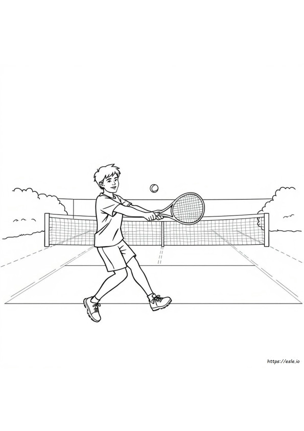 Giocatore Di Tennis Da Colorare