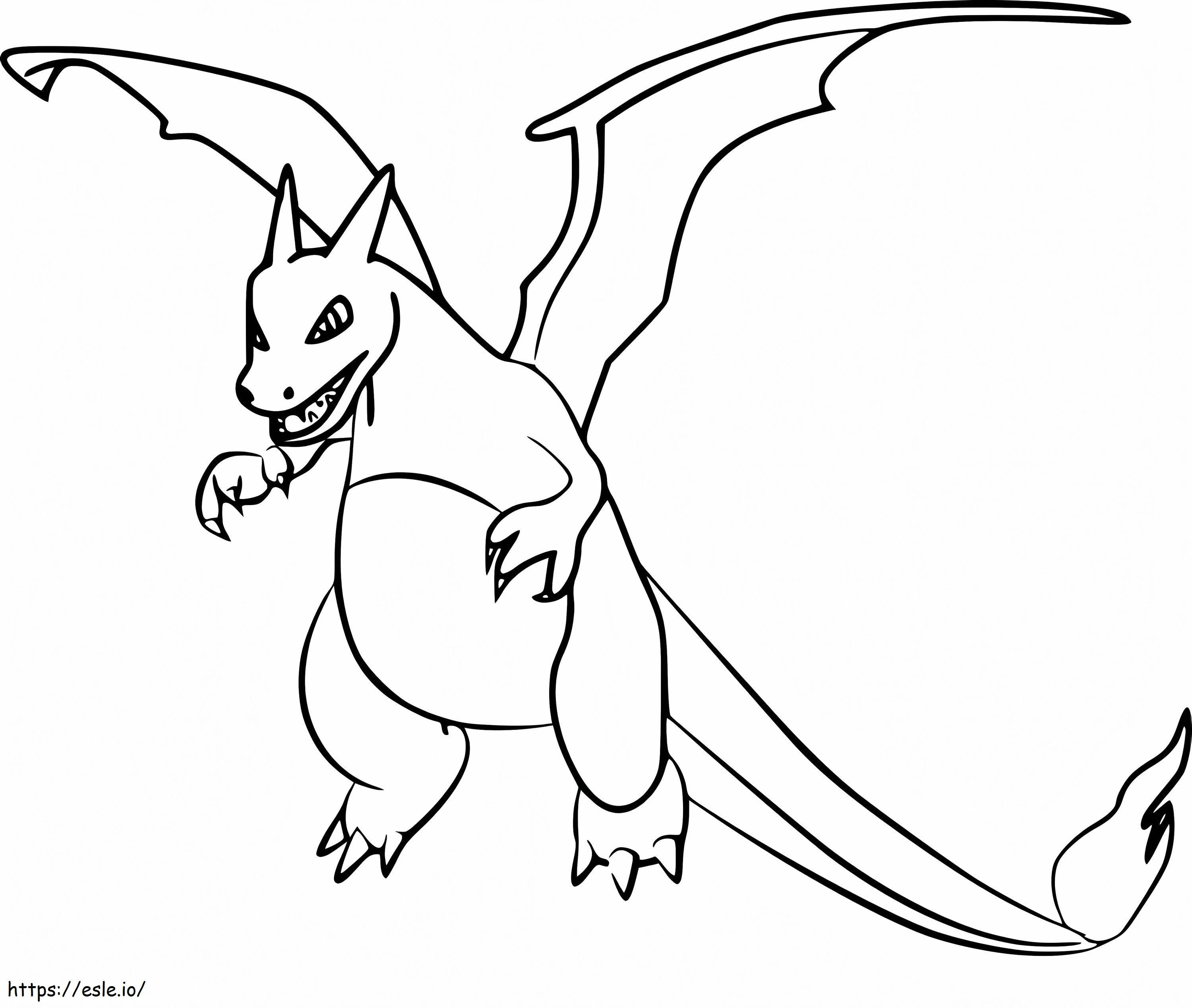 Coloriage Dracaufeu Pokémon GO 1024X866 à imprimer dessin