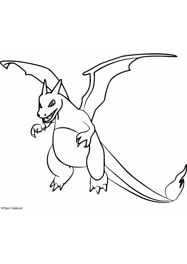 Dracaufeu Pokemon GO 1024X866 coloring page