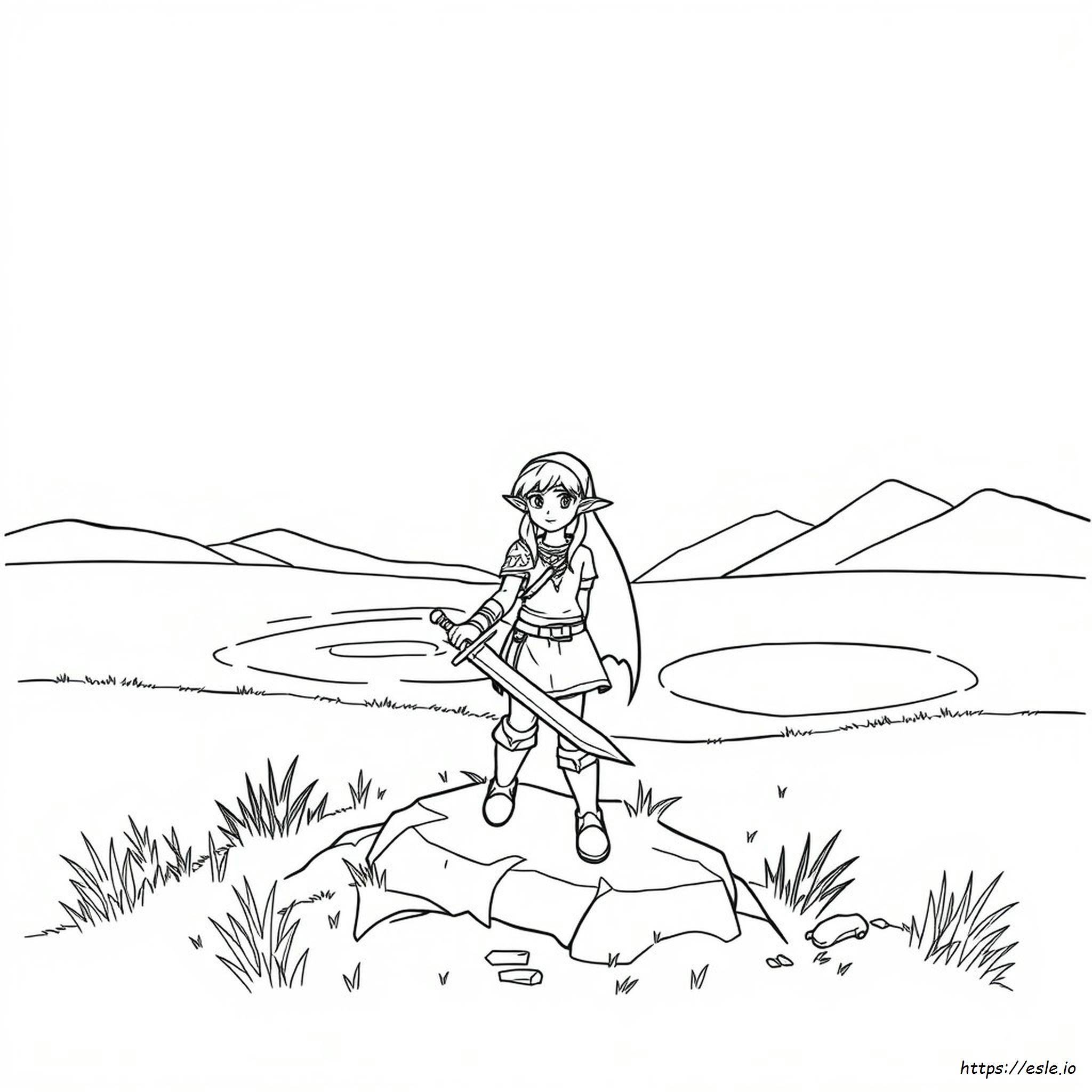Zelda Sword Coloring Page