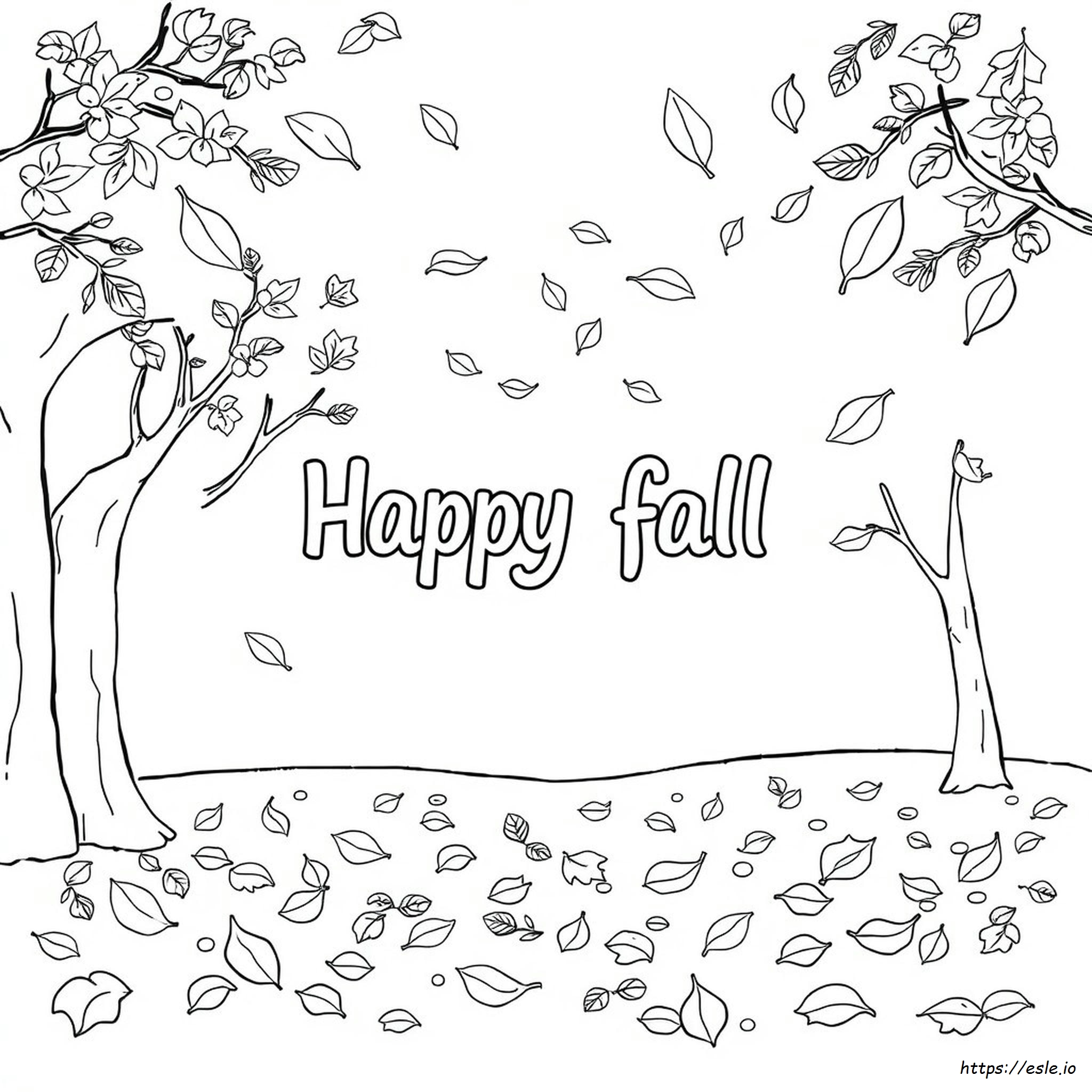 Happy Fall Y All Coloring Page