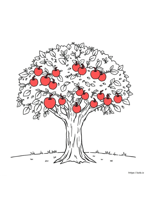 Dibujo Para Colorear De Manzano