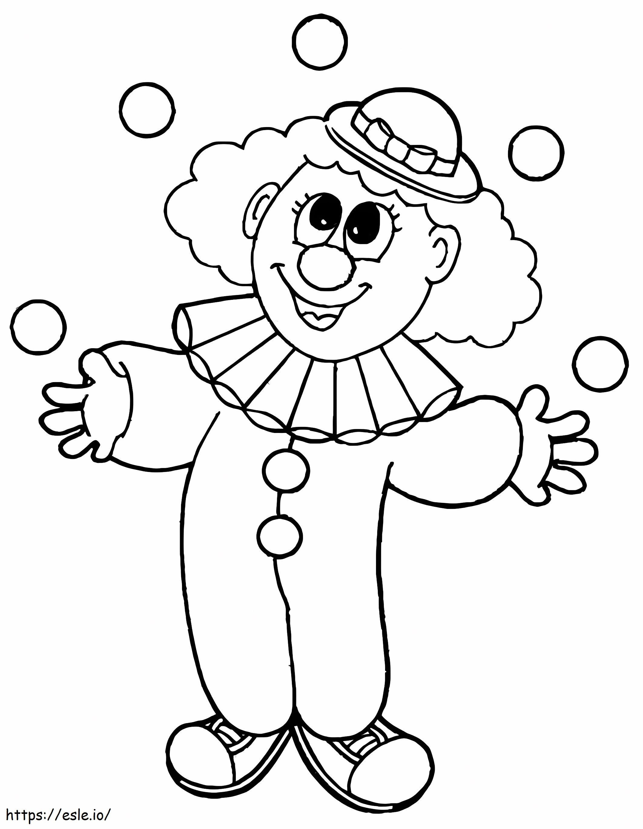 Coloriage Clown 2 à imprimer dessin