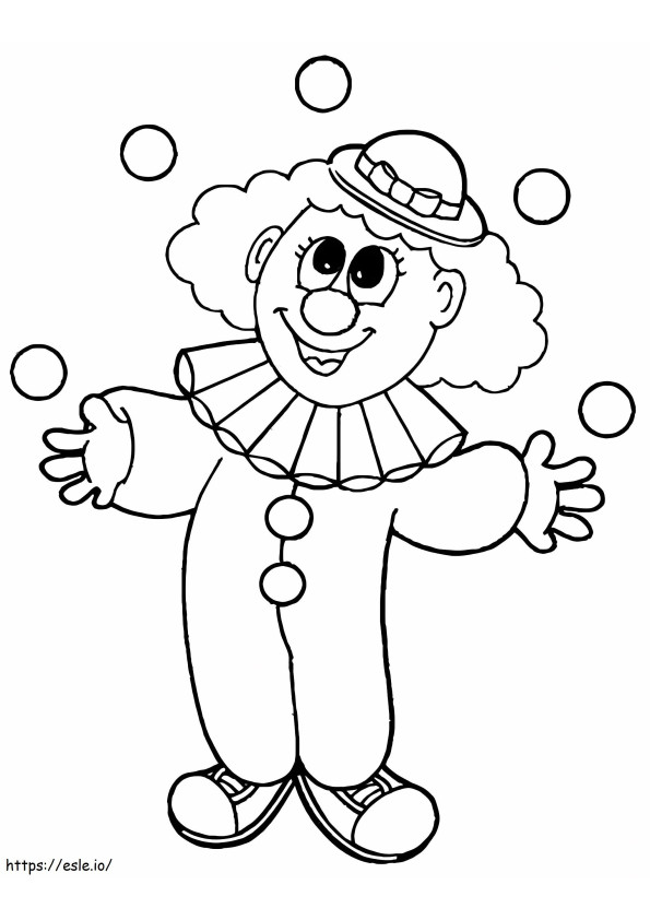 Clown 2 coloring page
