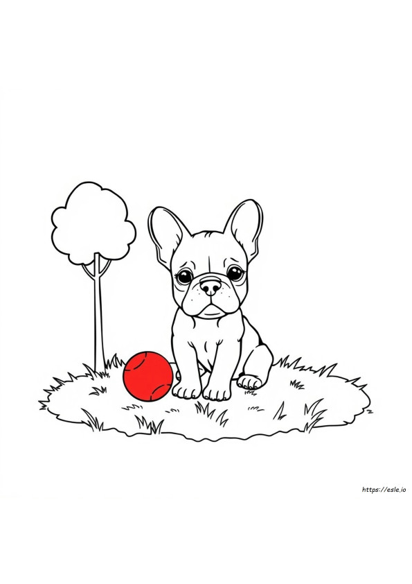 French Bulldog Puppy Coloring Page