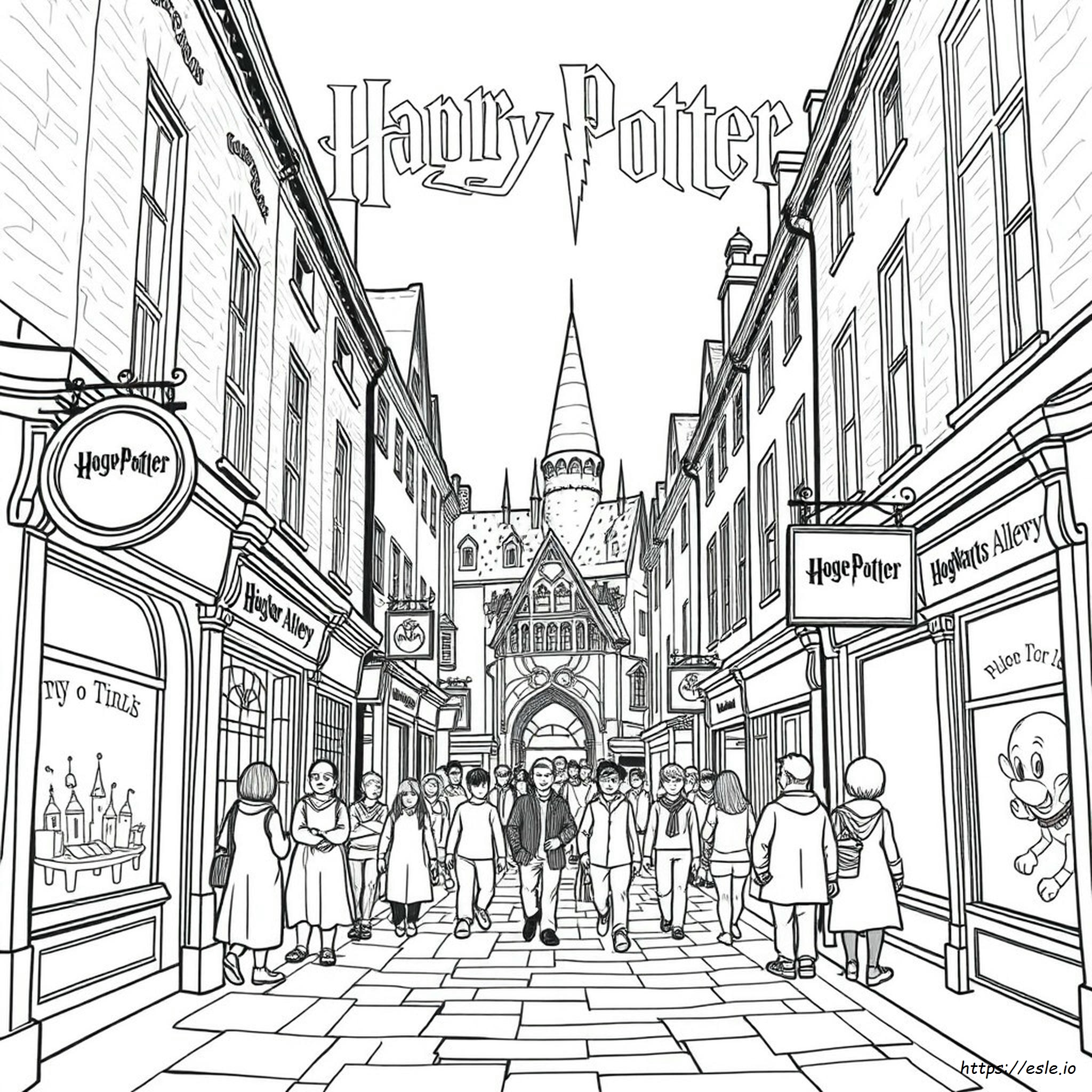 Diagon Alley Coloring Page