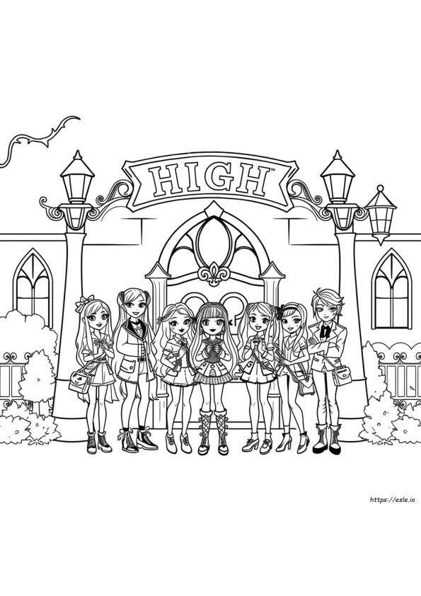 Ever After High Hahmot Värityskuvat