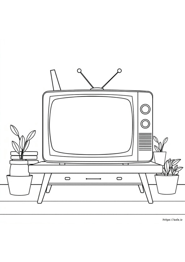 Lembar Mewarnai Televisi