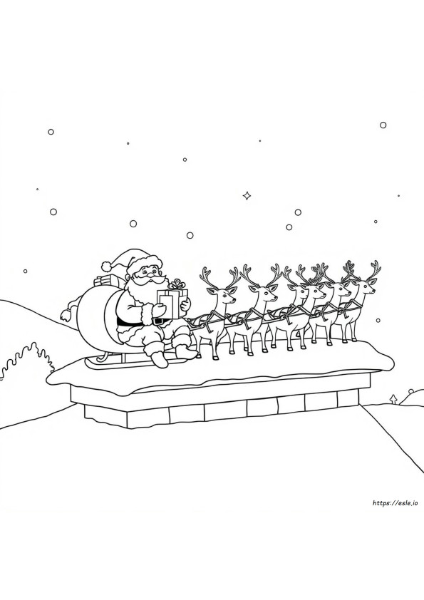 Páginas De Papá Noel Para Colorear Gratis Para Imprimir
