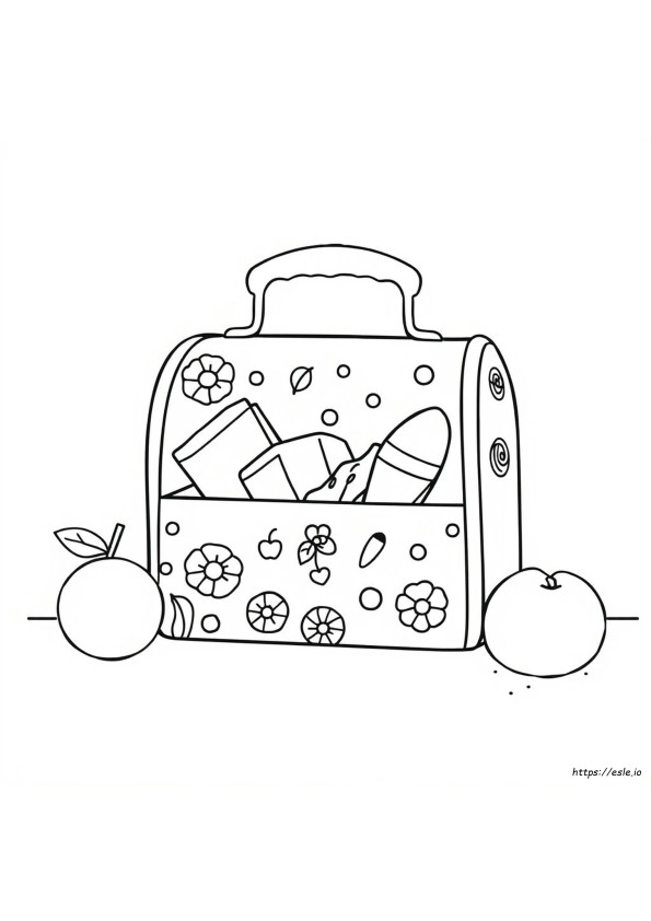 Printable Lunch Box Coloring Page