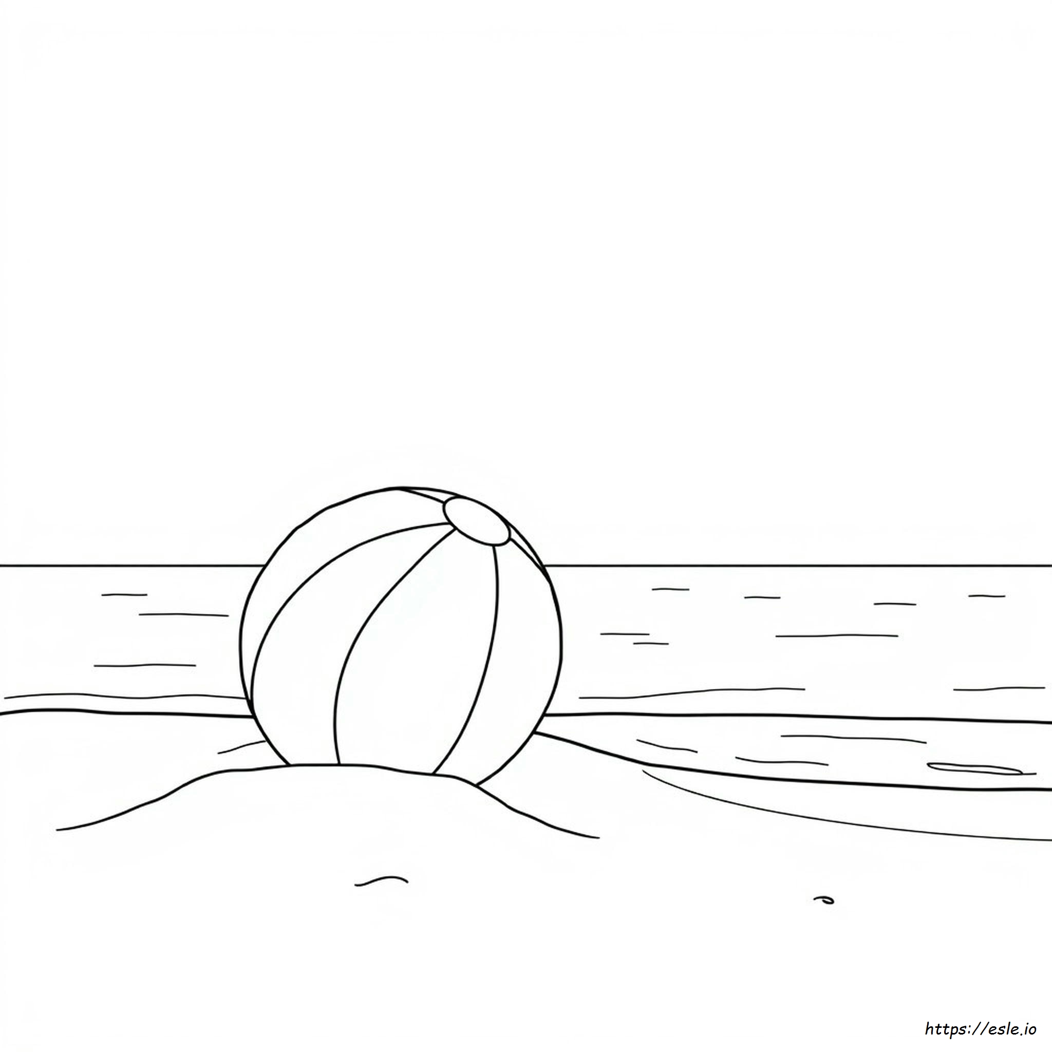 Beach Ball Colouring Page