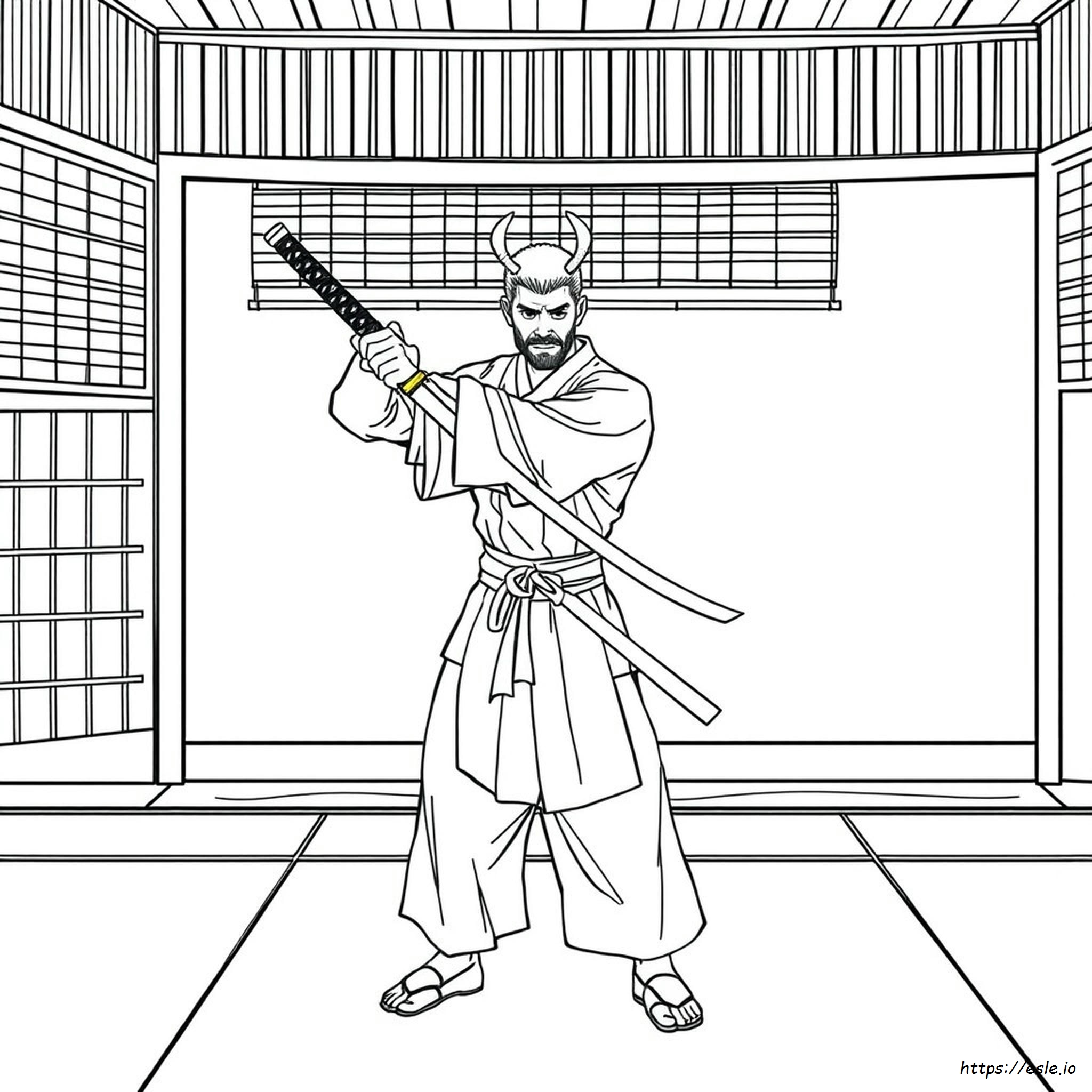 Katana Man Coloring Pages