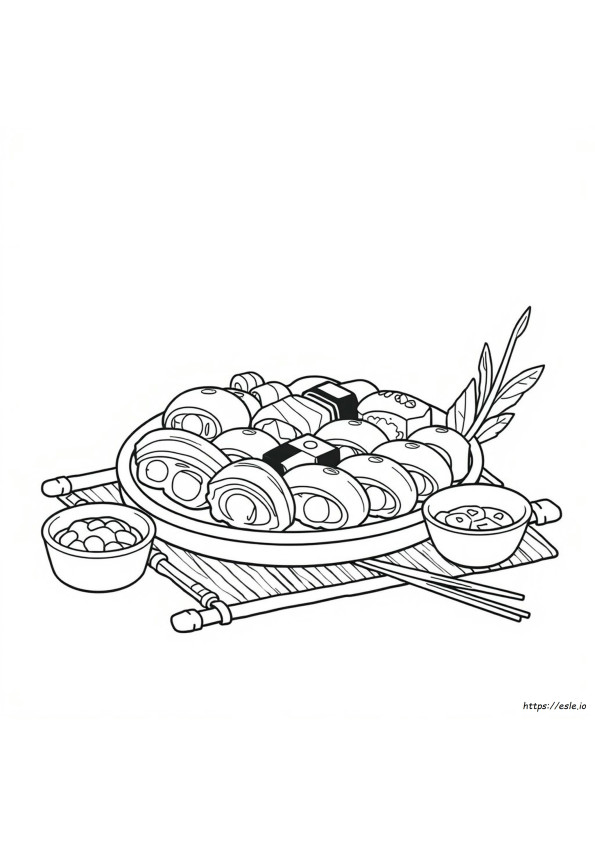 Coloriage Sushi À Imprimer