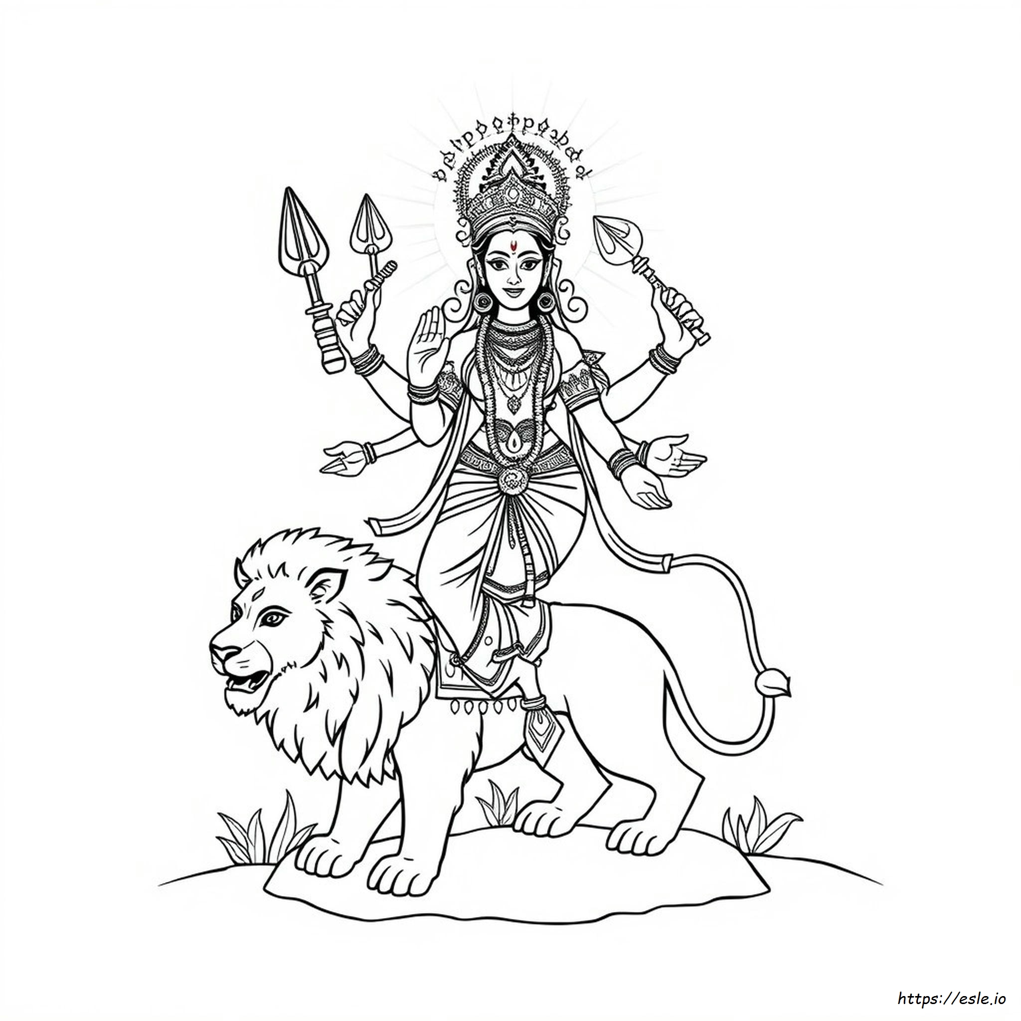 Durga Maa Images For Colouring