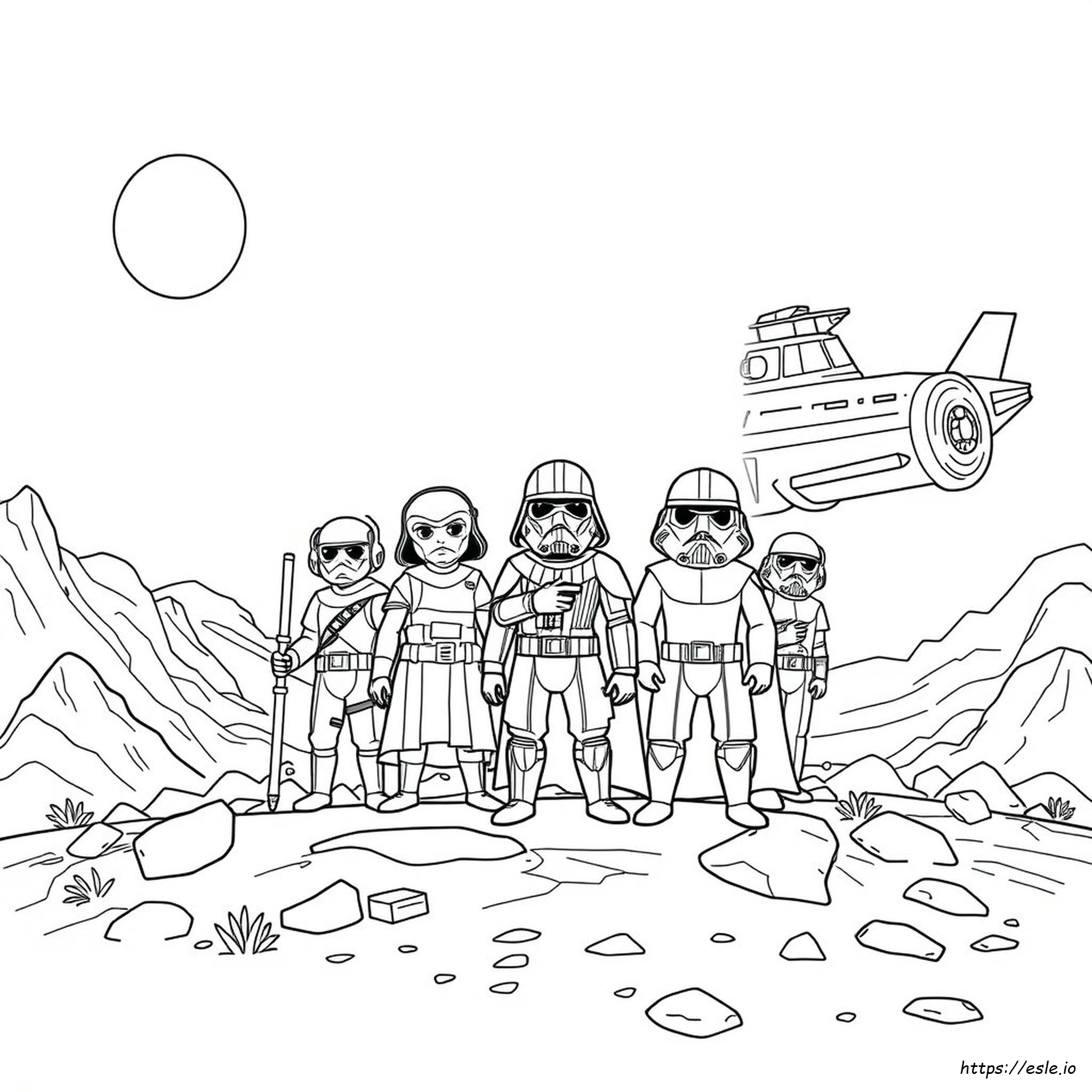 Star Wars Cartoon Characters Coloring Pages