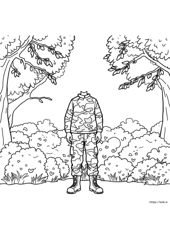 Camouflage Coloring Sheet