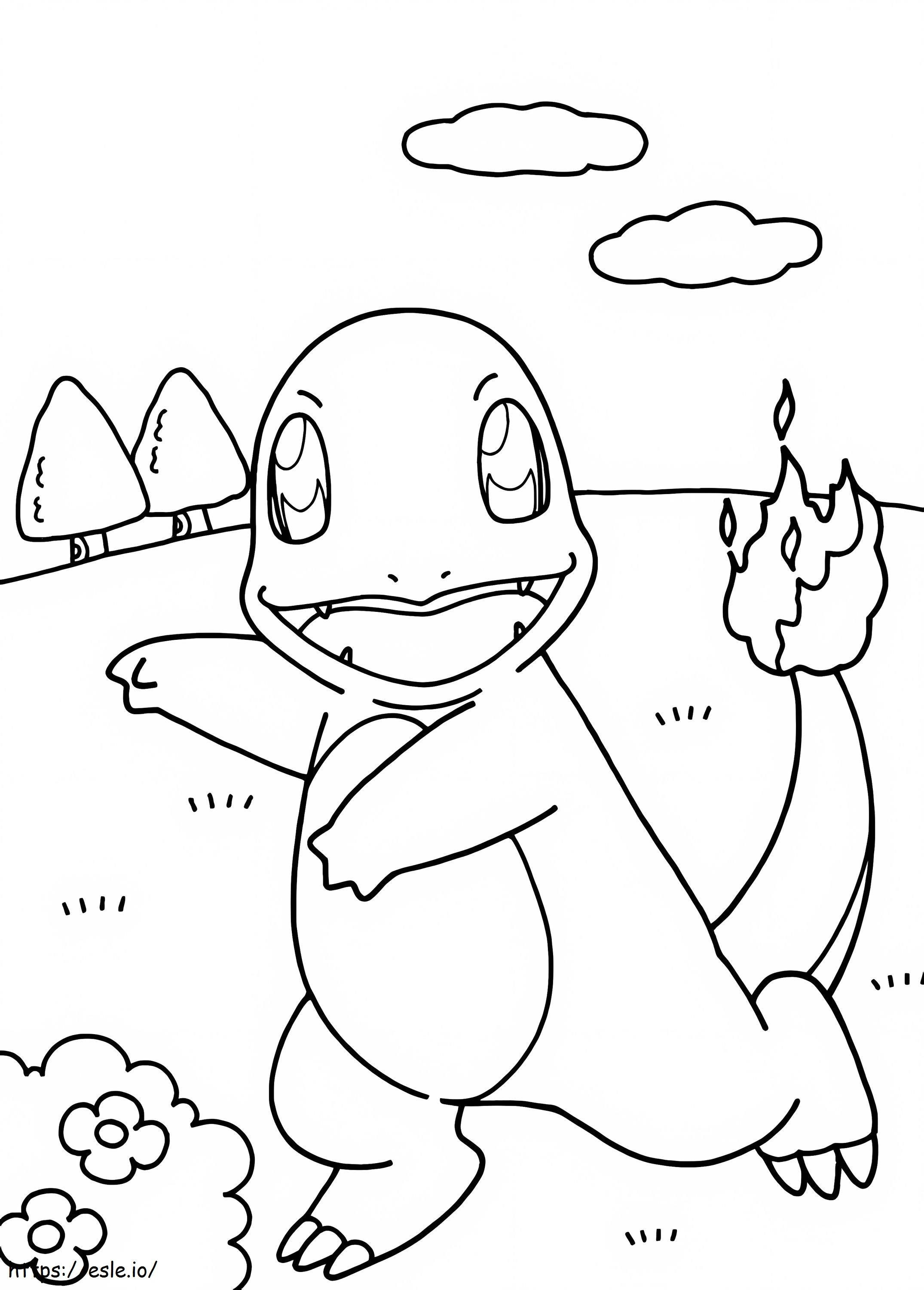Pokemon Charmander 3 coloring page