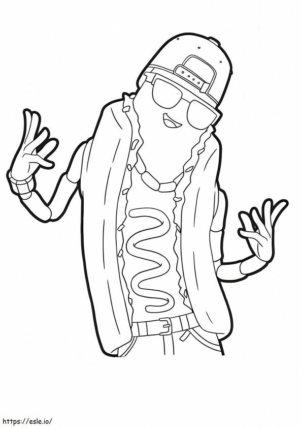 The Brat From Fortnite coloring page