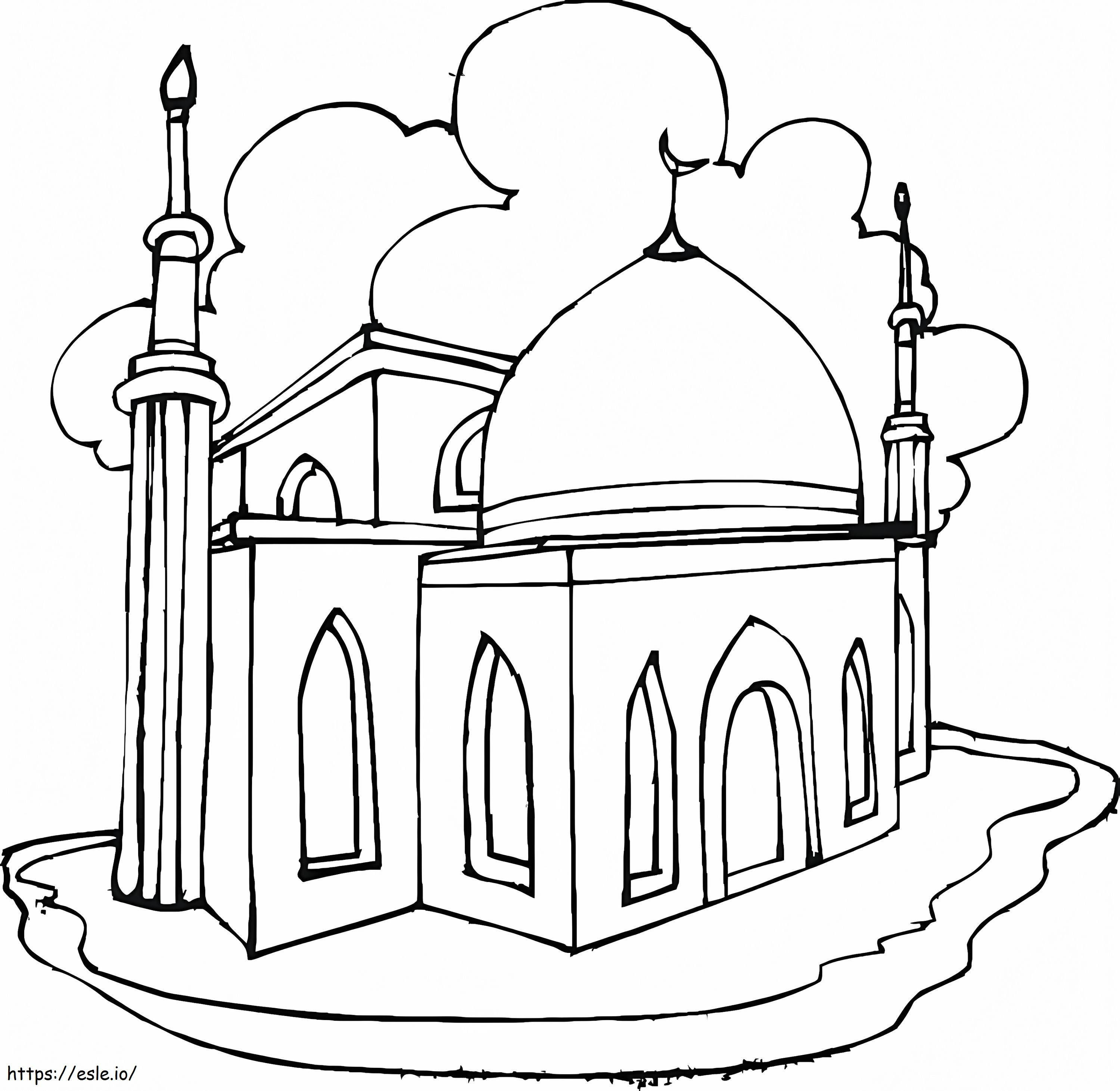 Free Mosque coloring page