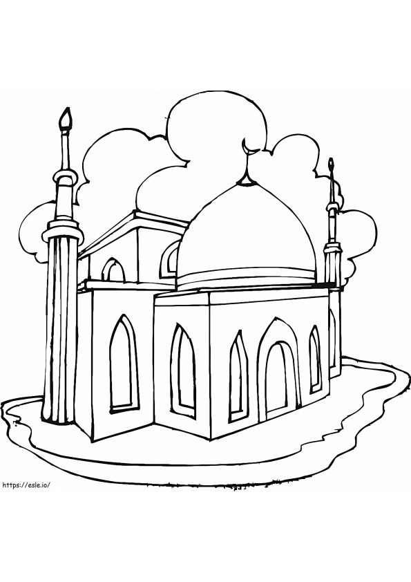 Mezquita libre para colorear