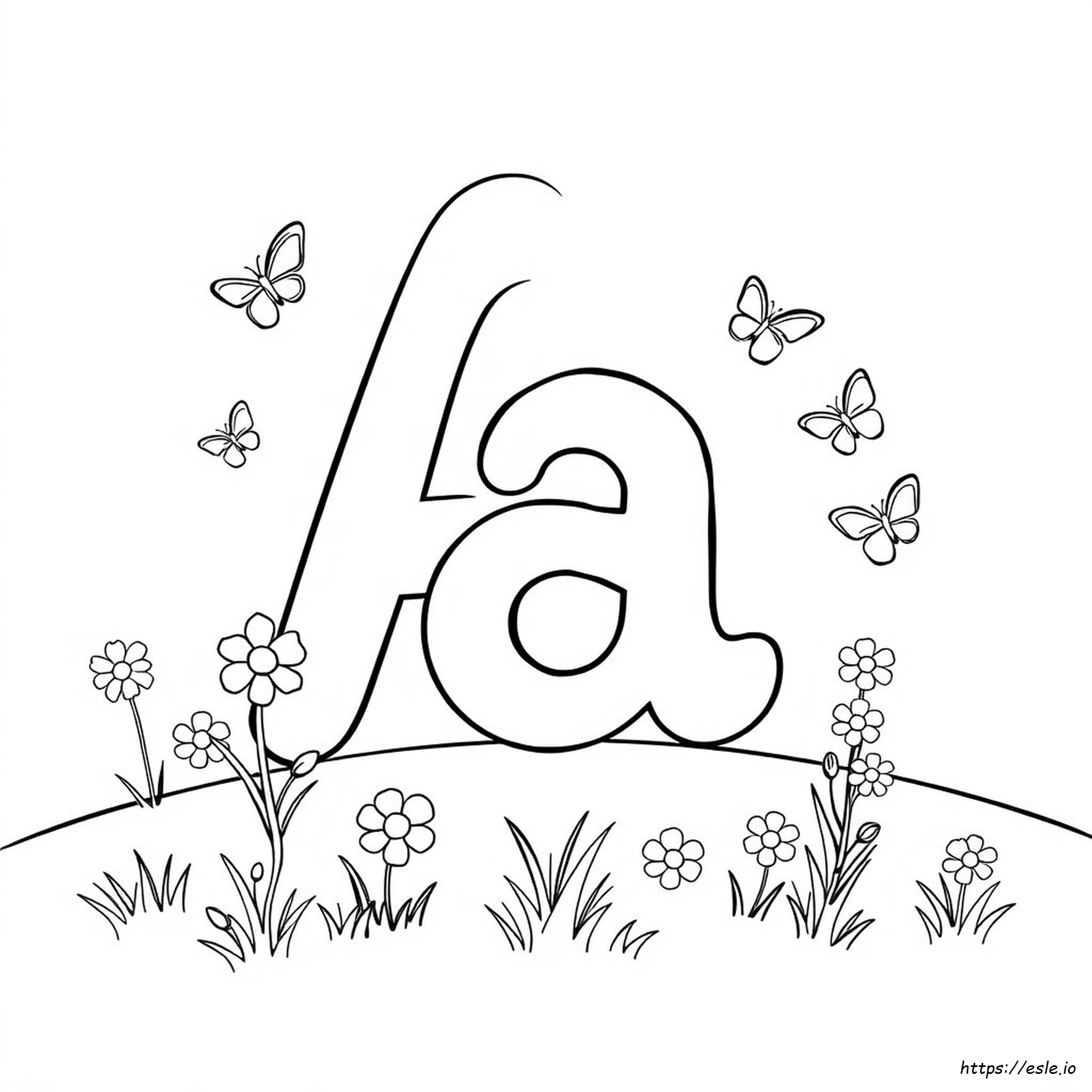 Lowercase Letter A Coloring Pages