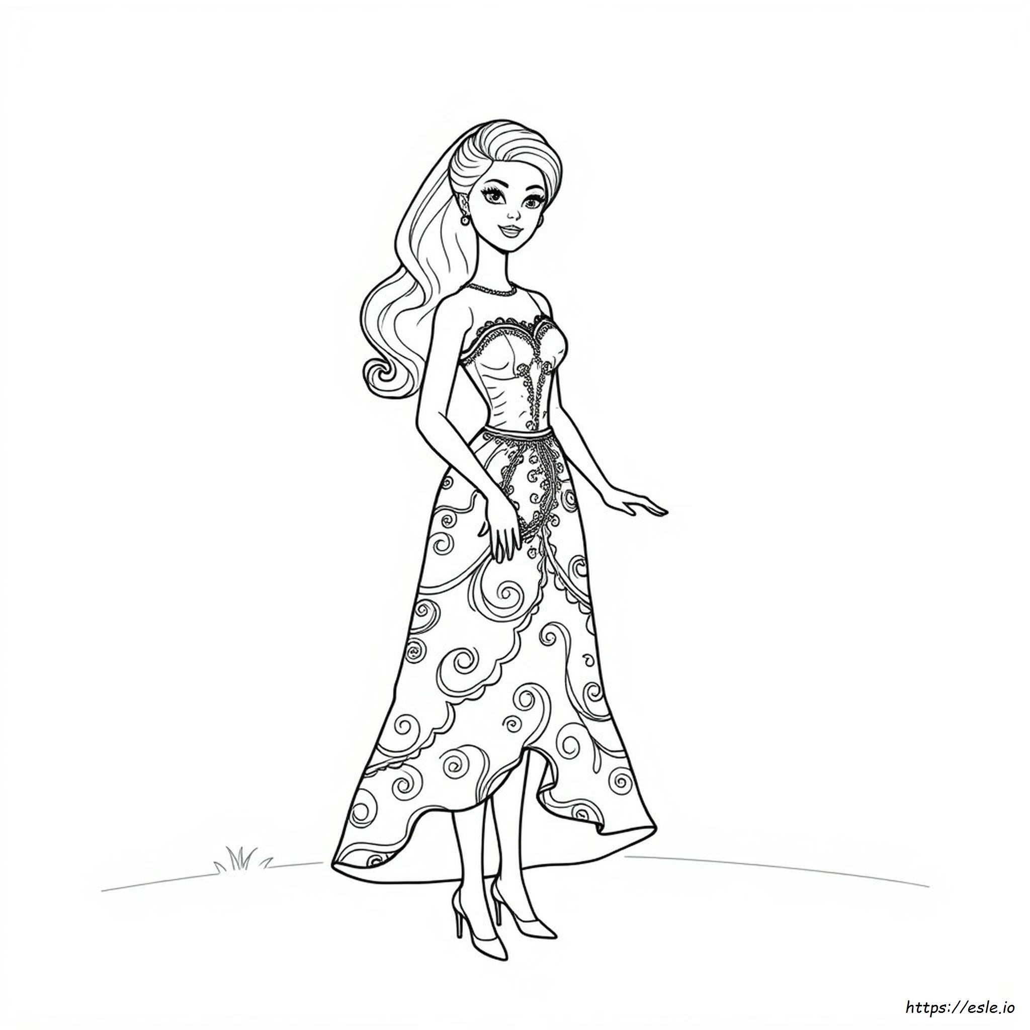 Barbie Dress Coloring