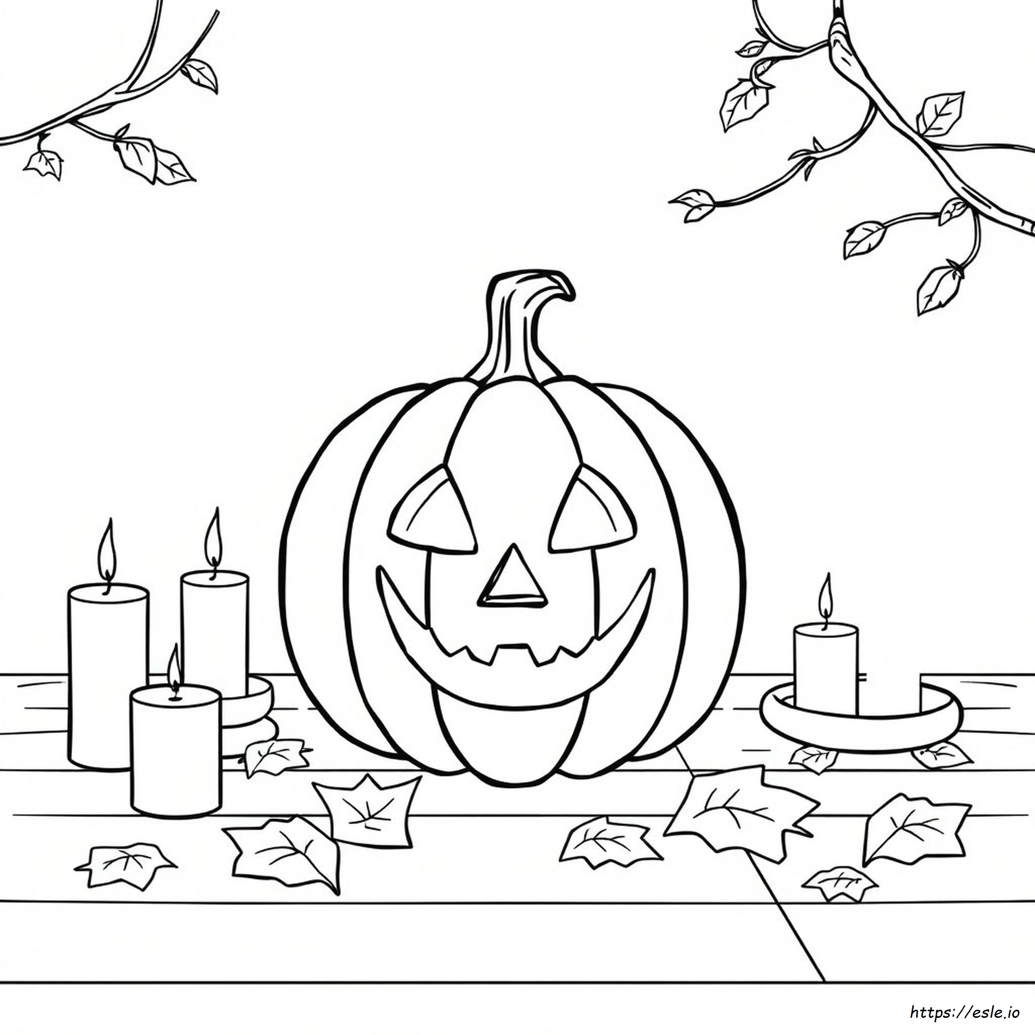 Carved Pumpkin Coloring Pages