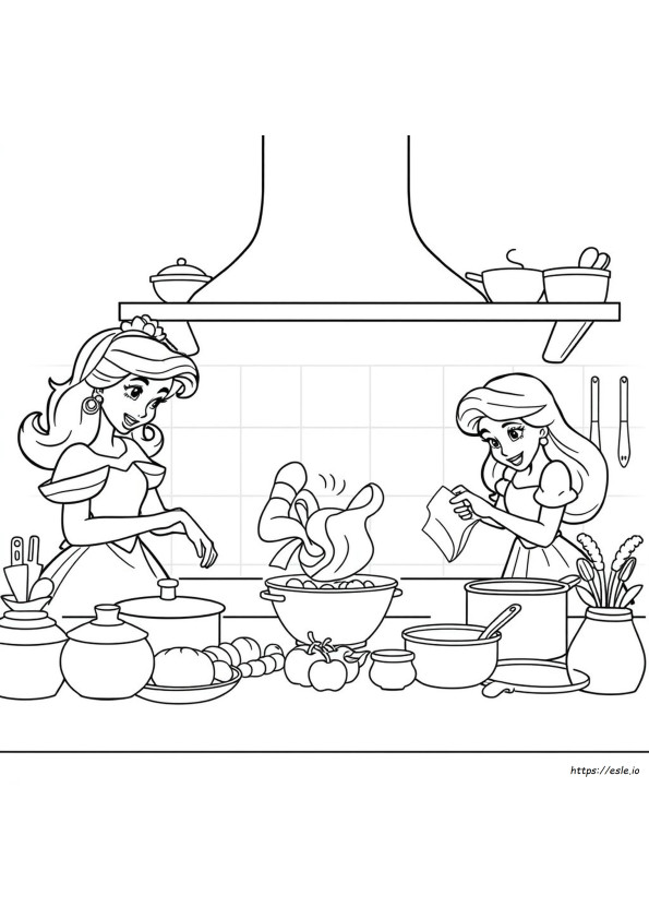 Disney Cooking Coloring Page