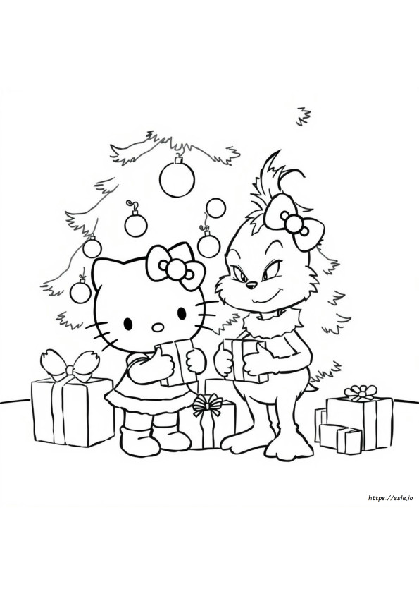 Coloriage Hello Kitty Grinch