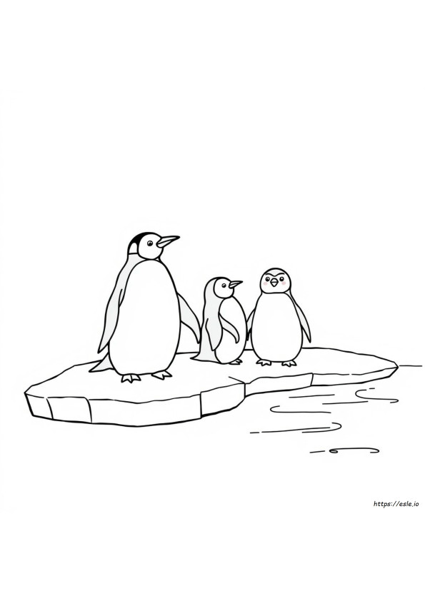 Simple Penguin Coloring Page