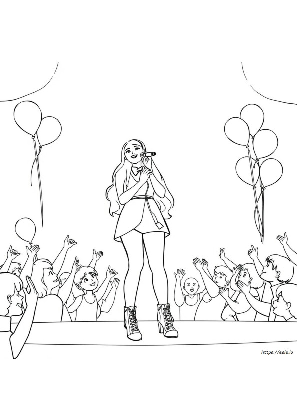 Ariana Grande Colouring Pictures