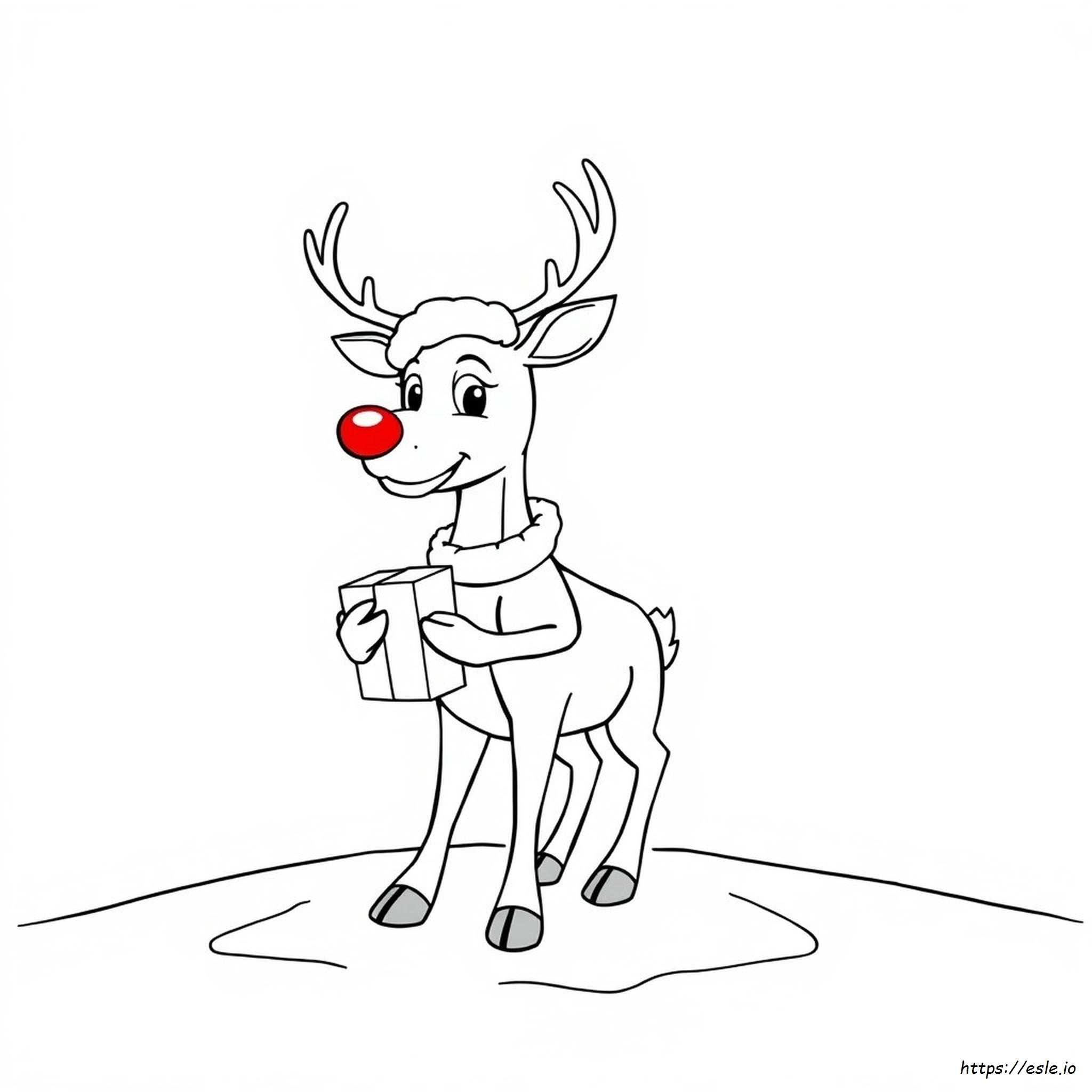 Rudolph, La Renna Dal Naso Rosso, Disegni Da Colorare