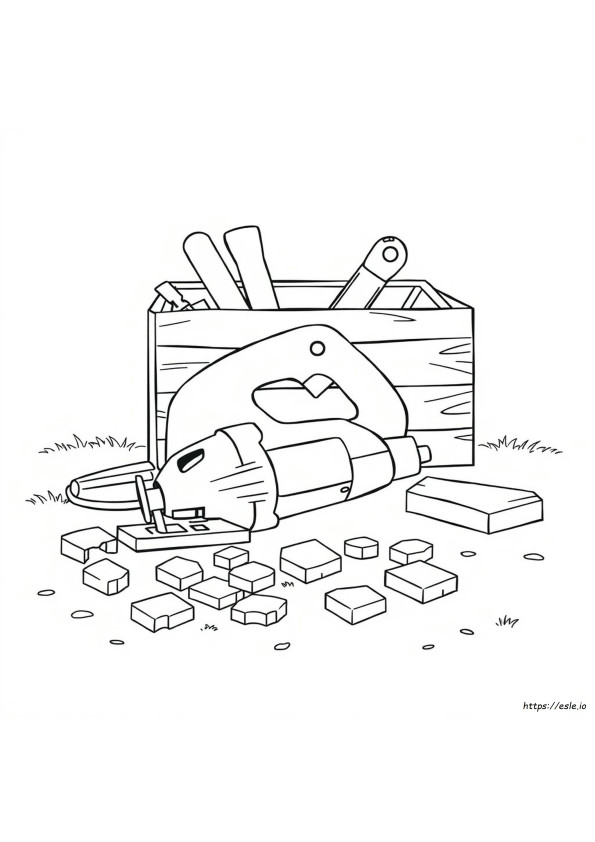 Gambar Mewarnai Gergaji Jigsaw