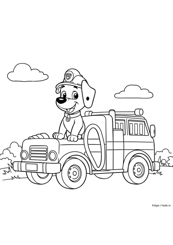 Sparky A Tűzoltókutya Nyomtatható Színező Oldalai