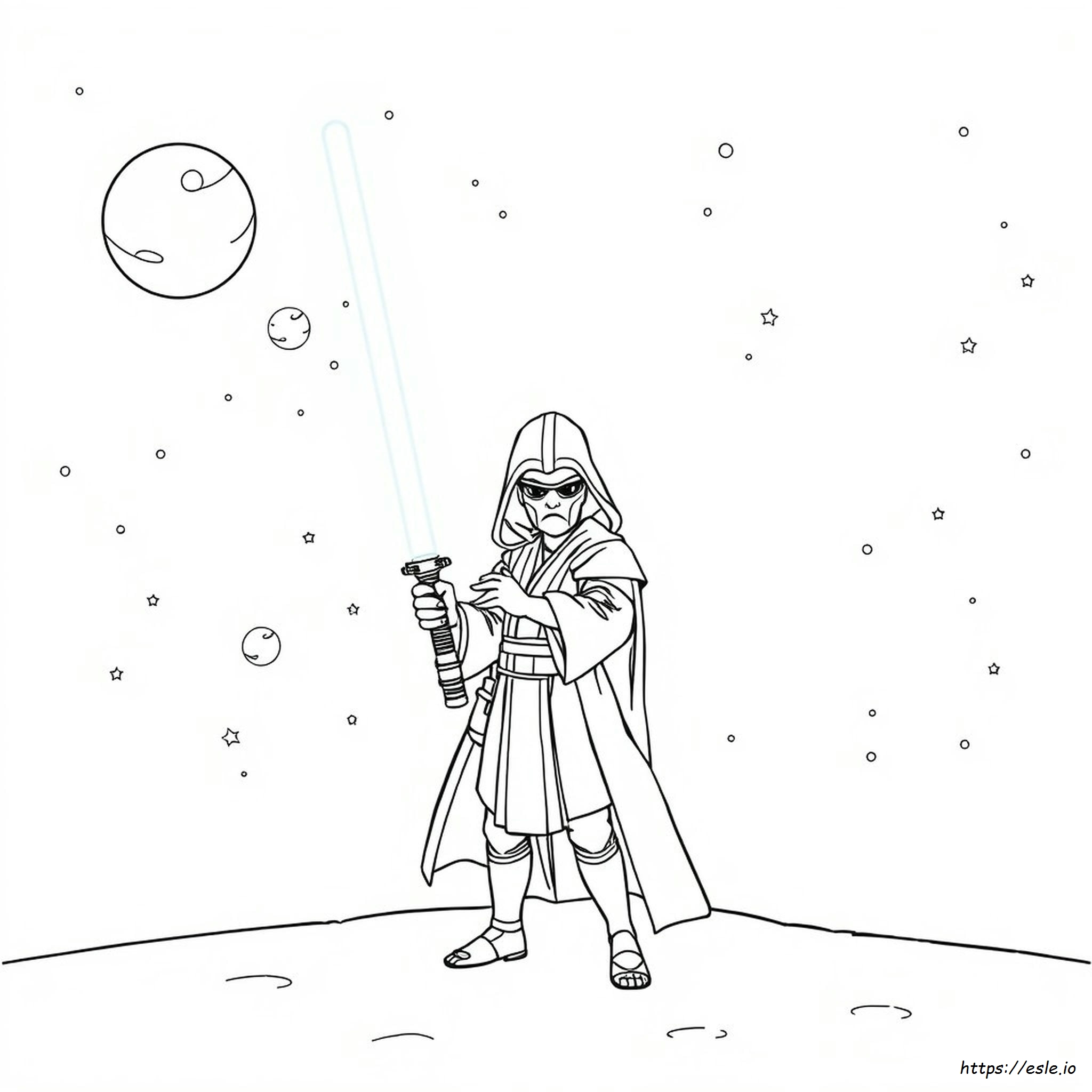 Light Saber Coloring Page