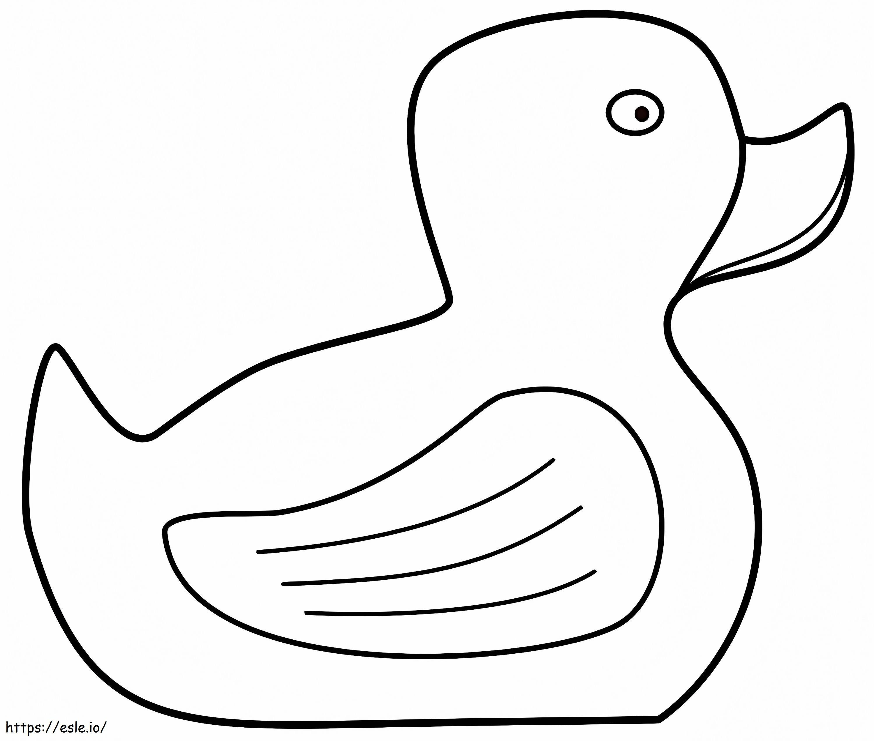 Coloriage Un canard en caoutchouc à imprimer dessin