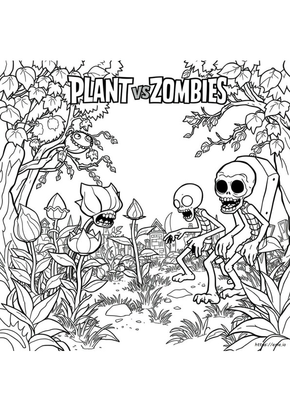 Zombies Coloring Pages Gambar Mewarnai Plant Vs Zombie 2