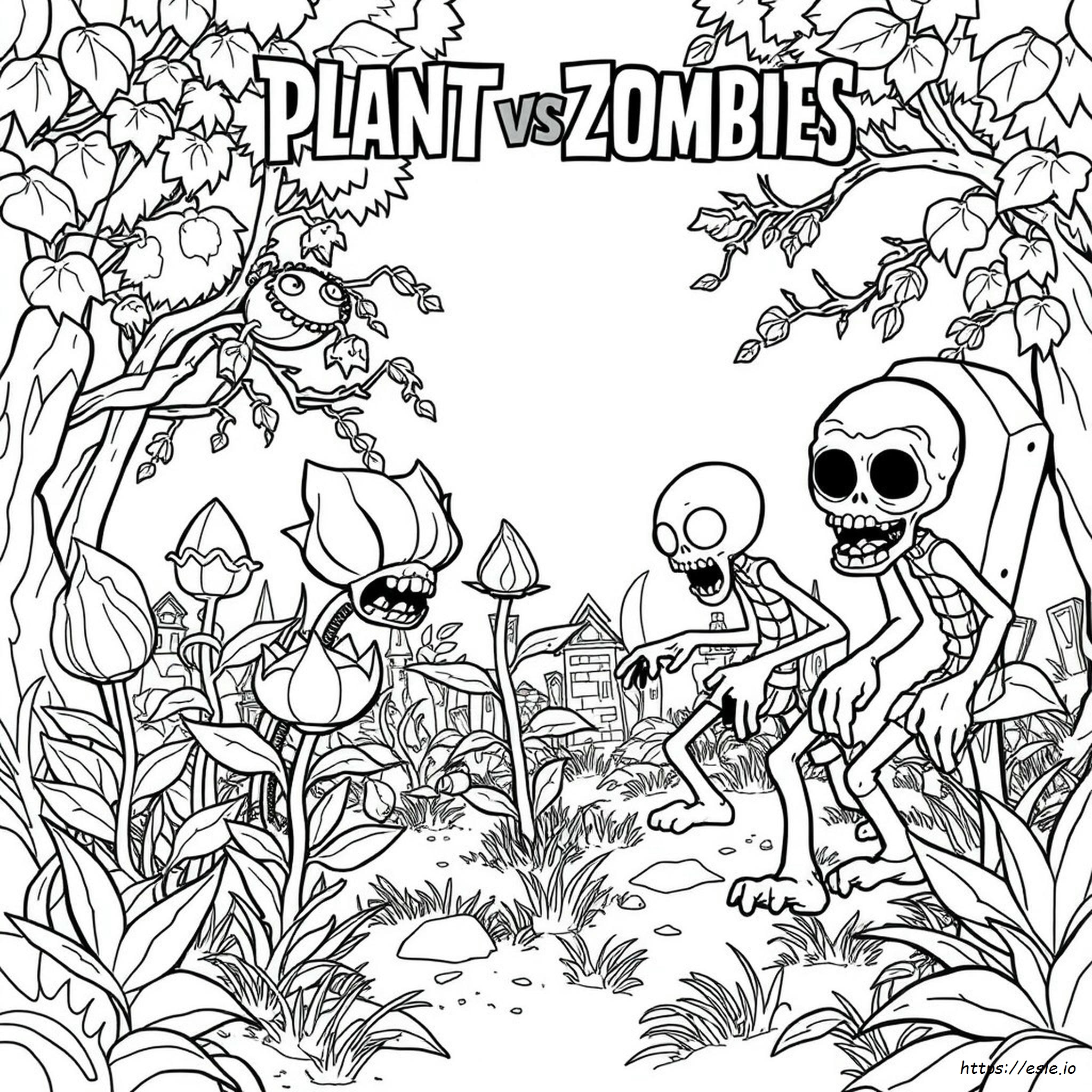 Zombies Coloring Pages Gambar Mewarnai Plant Vs Zombie 2