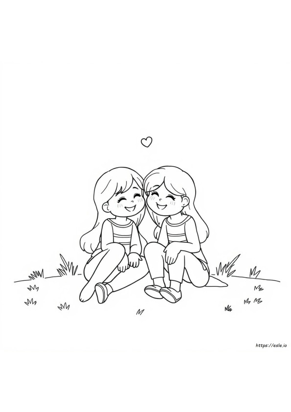 Coloring Pages Målarbilder Bff Tjejer