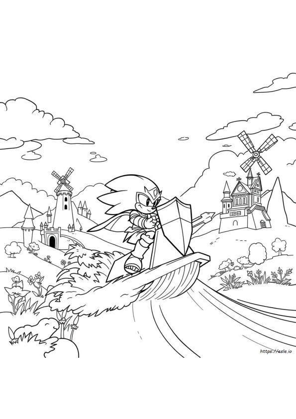 Knight Sonic Coloring Pages