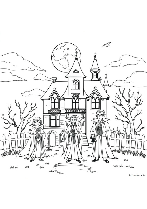 Pagini De Colorat Cu Vampiri Gratuite De Printat