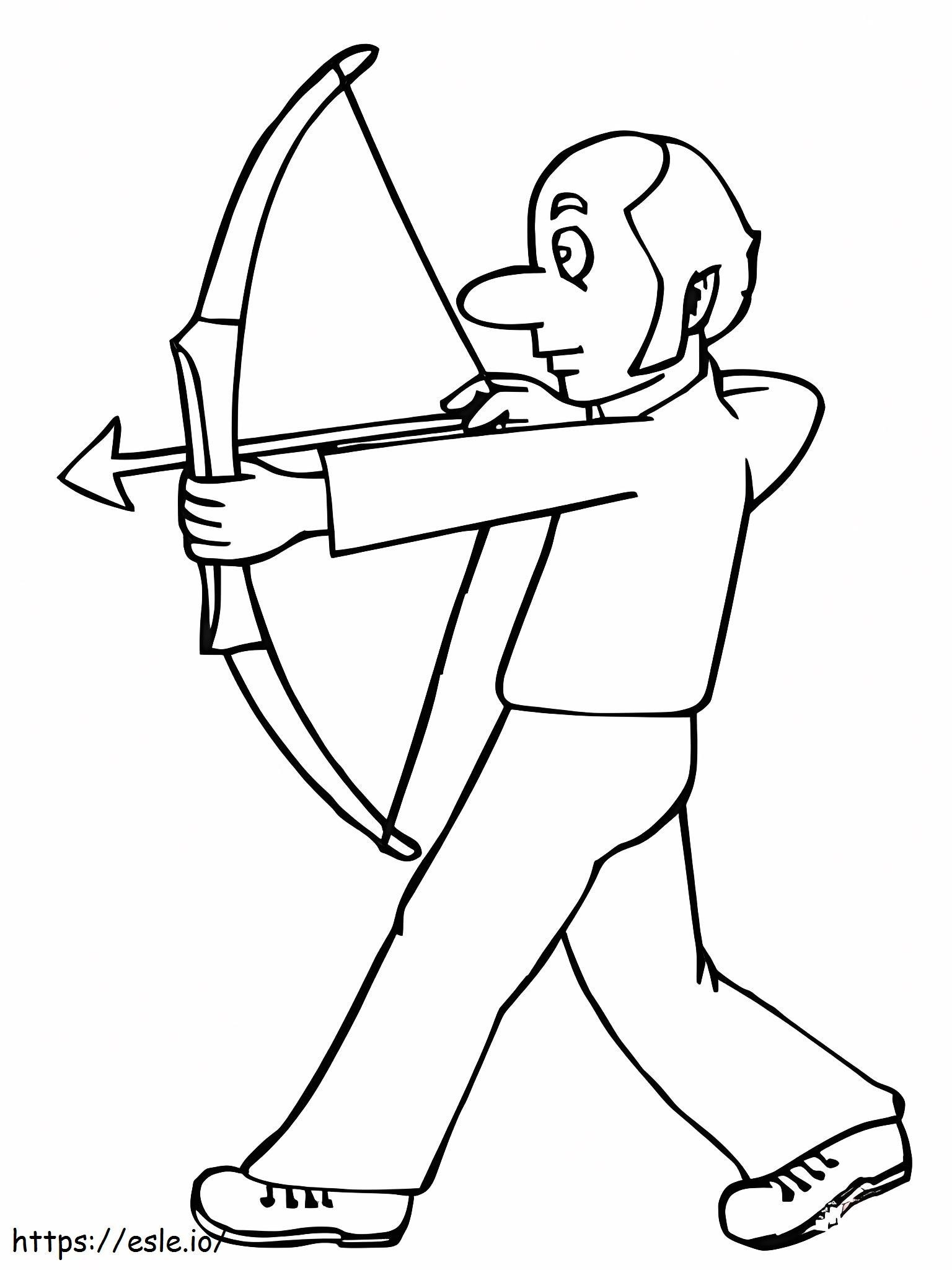 Funny Archer coloring page
